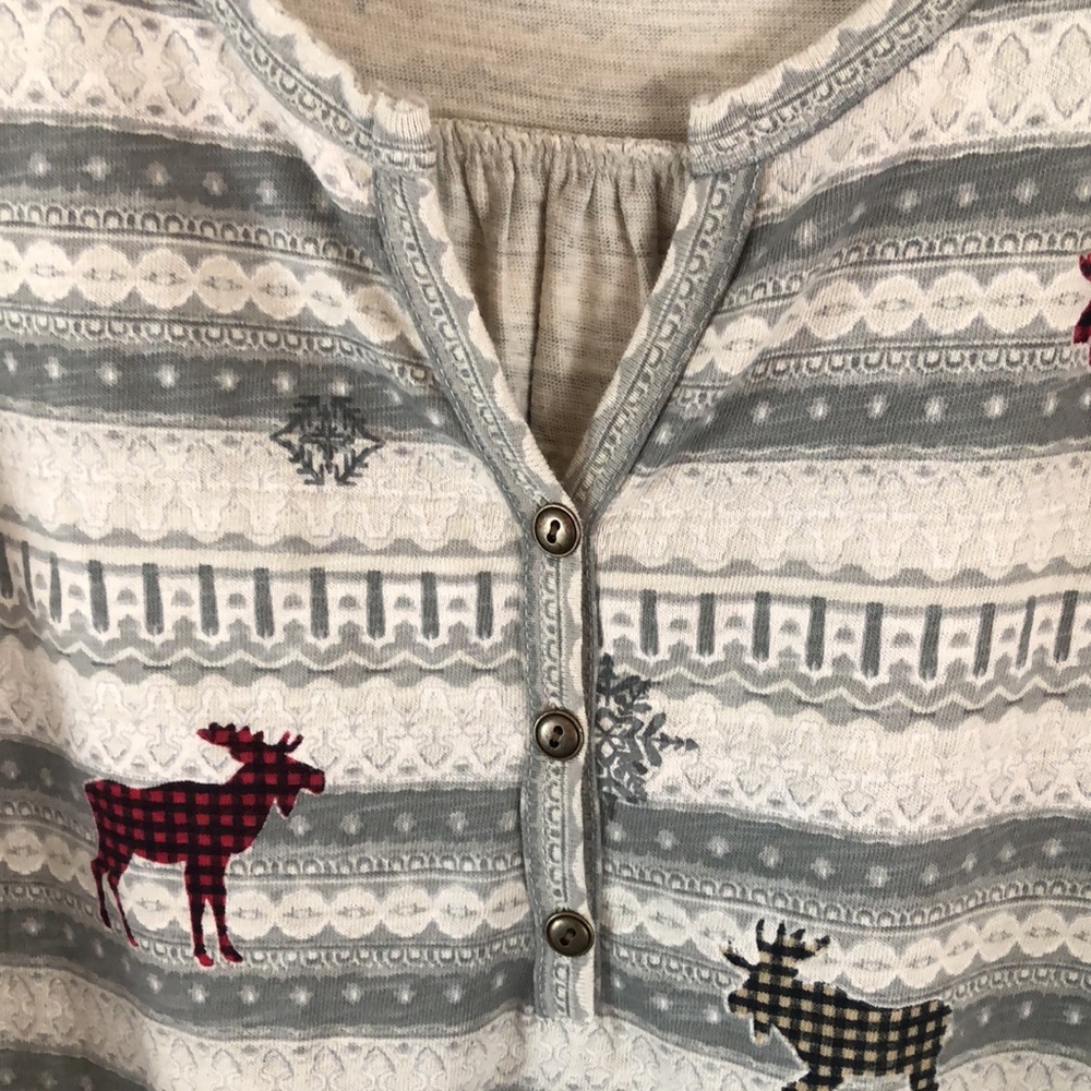 NWOT Coldwater Creek Moose Print Hi Low Shirt Size 2X - Picture 5 of 9